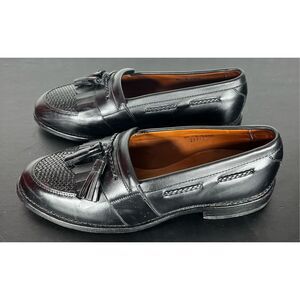 Allen Edmonds Cody Black Leather Tassel Loafers size 8 1/2